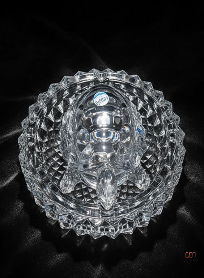 Salvus APP SOLUTIONS Crystal Turtle with Crystal Plate for Vastu, Pooja & Home Table Décor | Feng Shui Showpiece | Attract Good Luck & Success | Perfect for Gifting & Home, Table Decor - Image 5